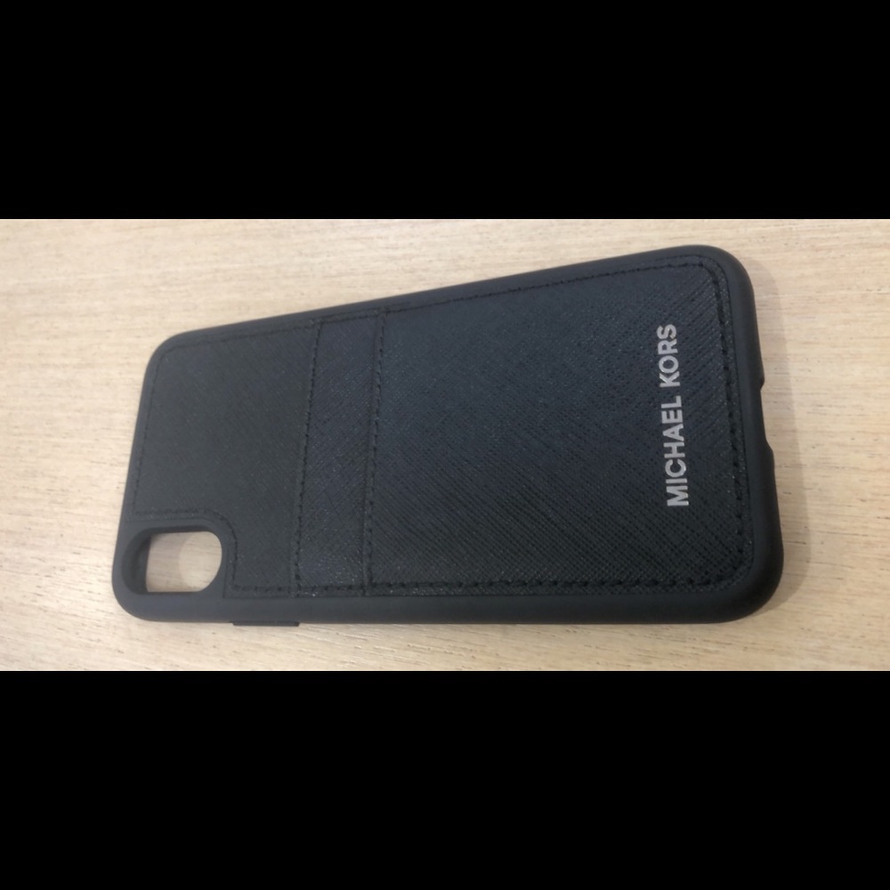 Michael Kors iphone x case saffiano leather black